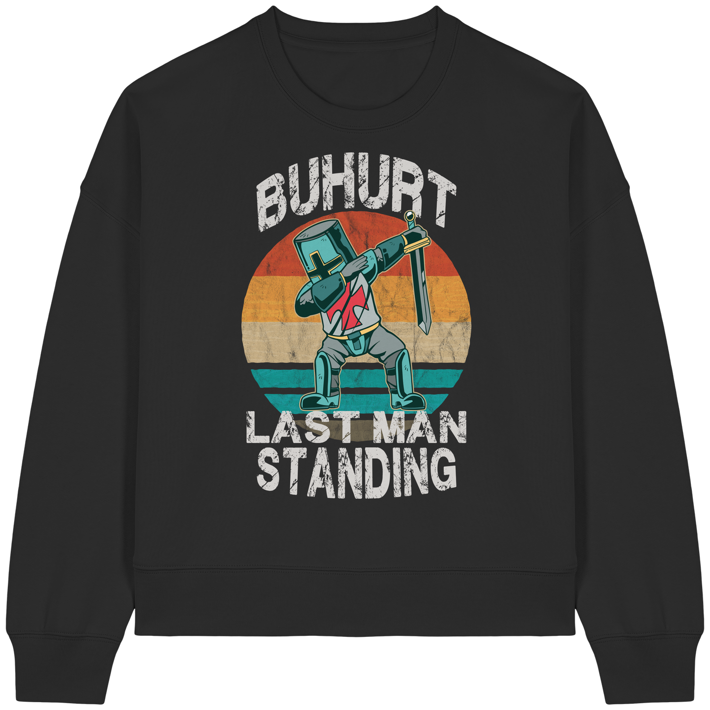 Dabing Cartoon Ritter - Damen Bio Boxcut Sweatshirt