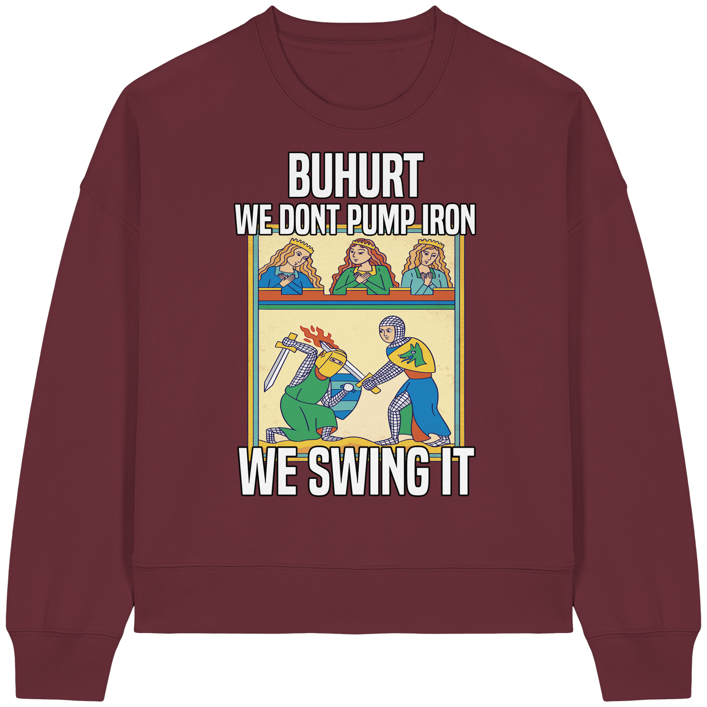 Buhurt Bio Boxcut Damen Pullover | We Swing It | Bouhourt Frauen Sweatshirt