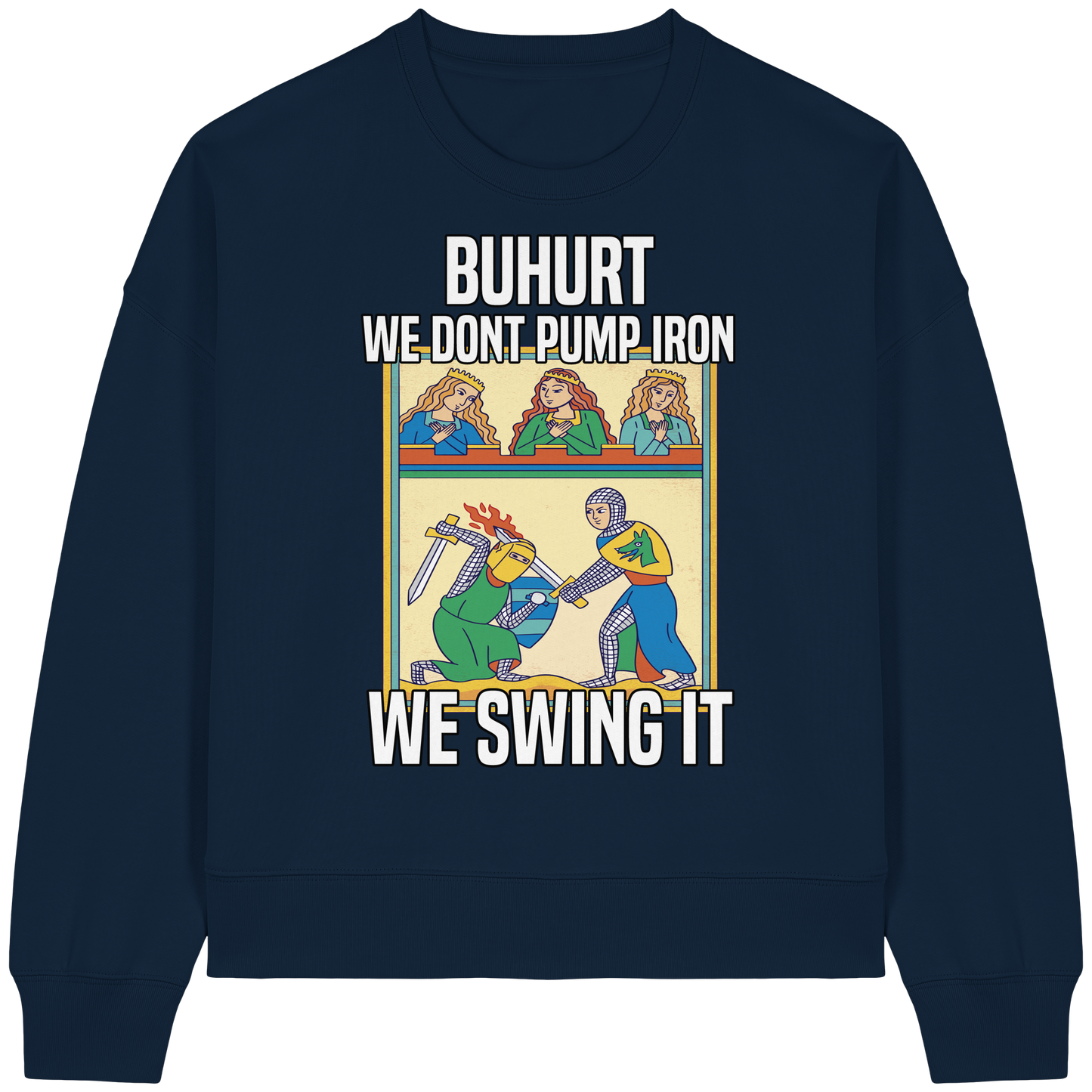 Buhurt Bio Boxcut Damen Pullover | We Swing It | Bouhourt Frauen Sweatshirt