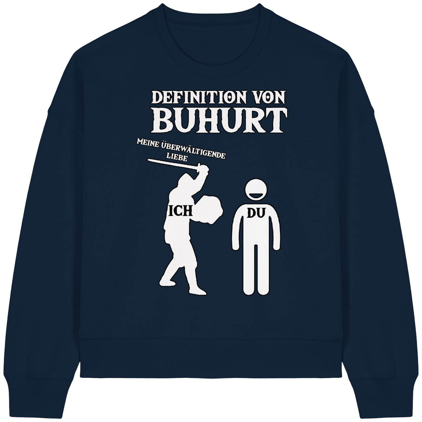 Definition von Buhurt | Damen Bio Boxcut Sweatshirt| Frauen Bouhourt Pullover