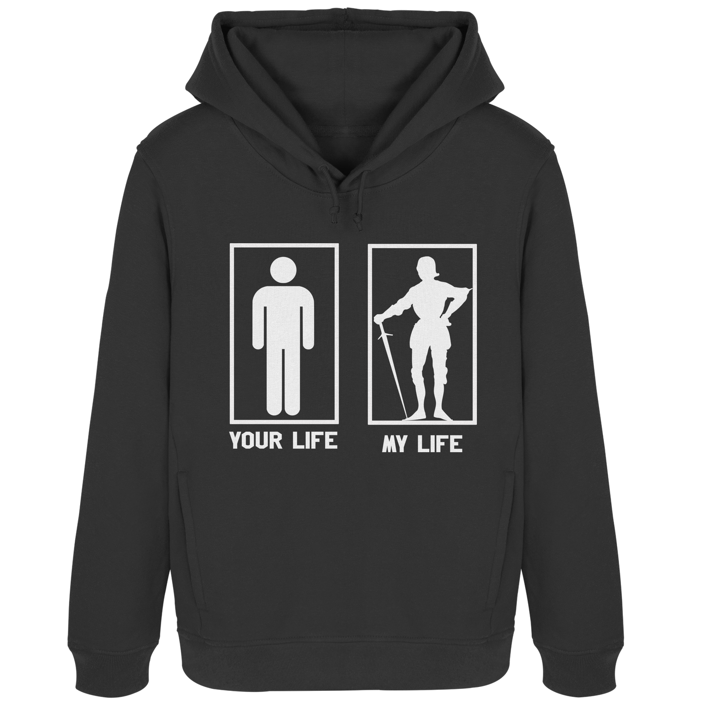 Your Life / My Life – Minimal Design – Buhurt Damen Hoodie