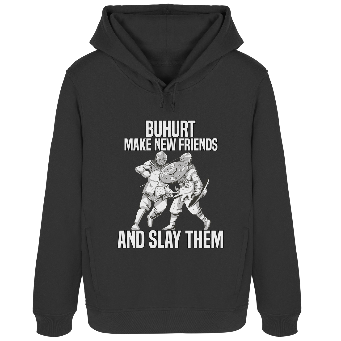 Buhurt Make Friends | Dark Humor Edition |  Bouhourt Damen Hoodie