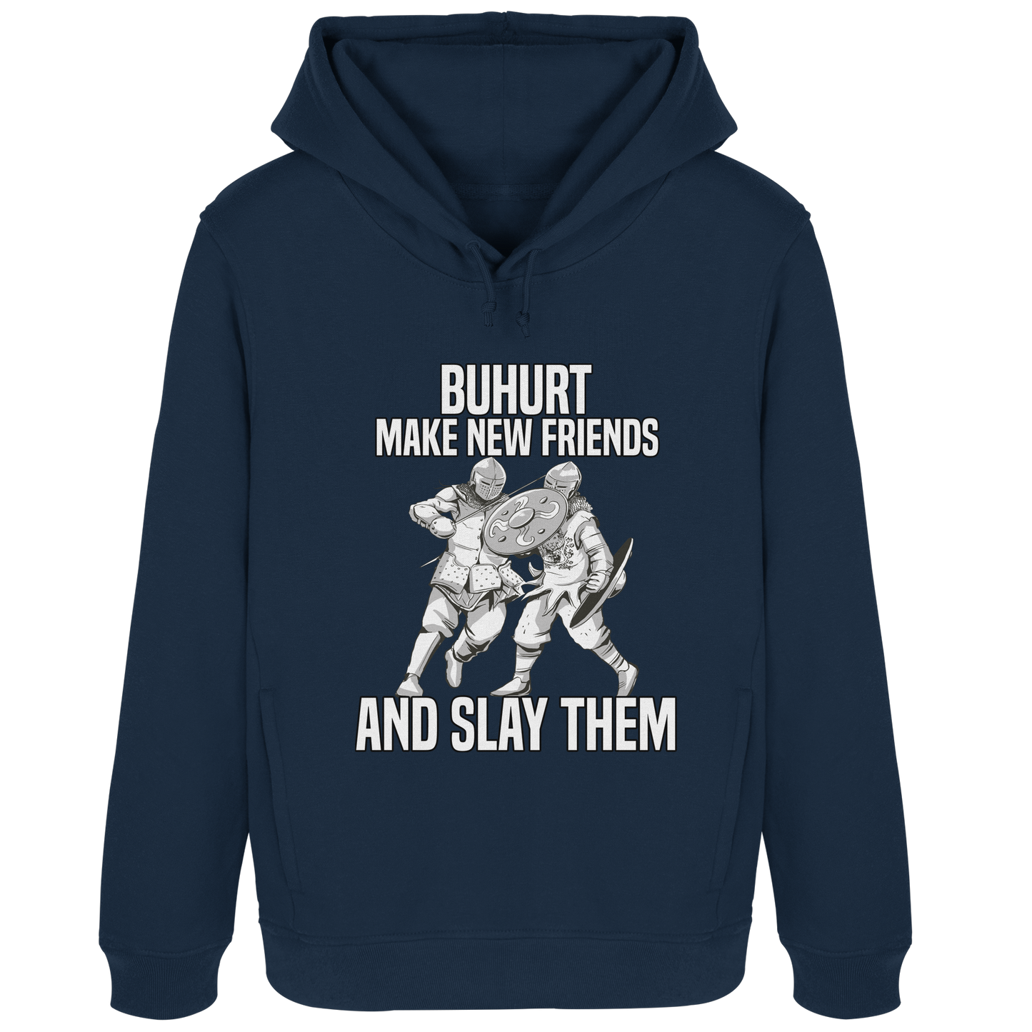 Buhurt Make Friends | Dark Humor Edition |  Bouhourt Damen Hoodie
