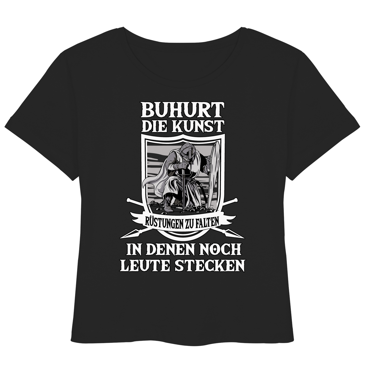 Buhurt Damen T-Shirt Rüstungen Falten Humor Bio Lightweight Shirt
