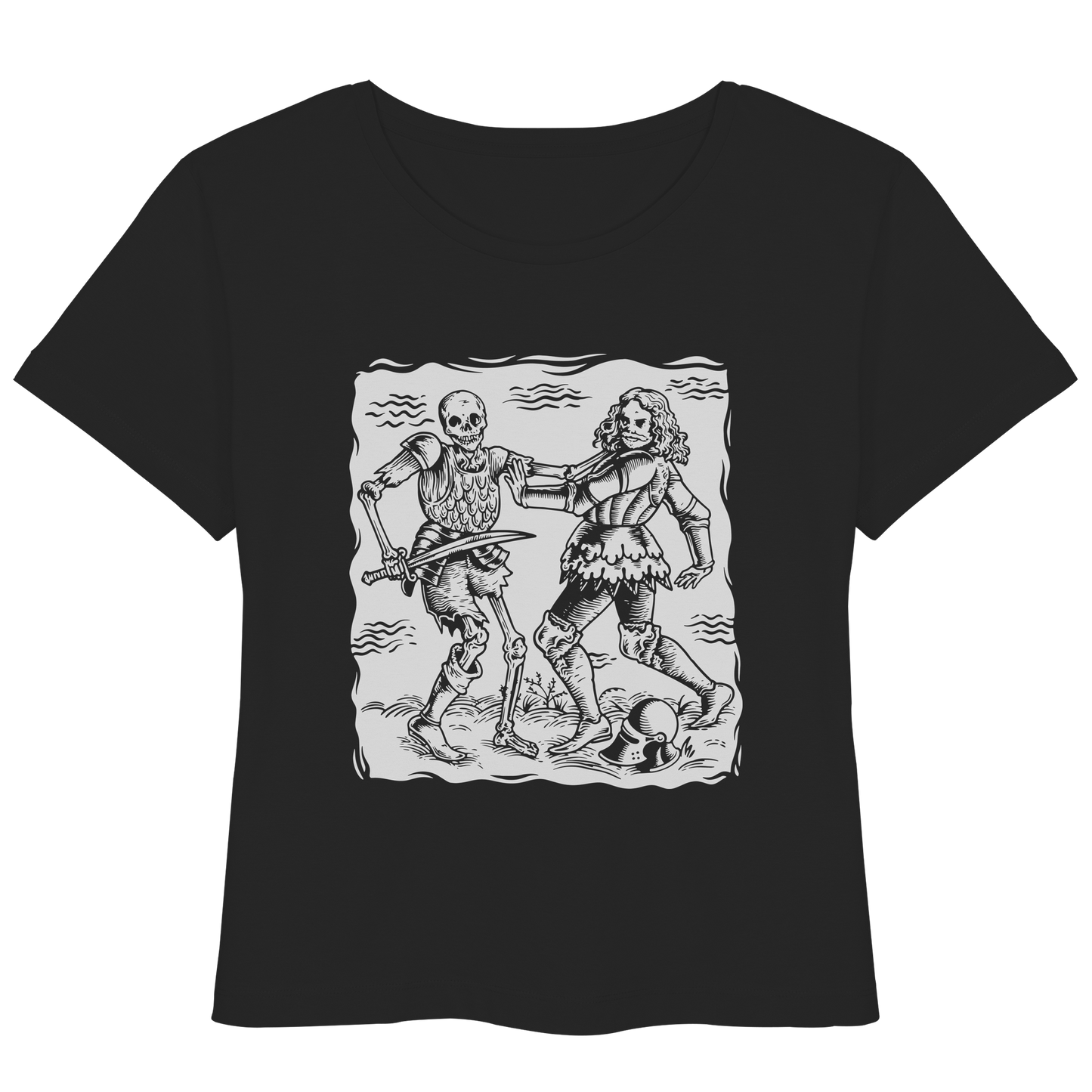 Buhurt Damen T-Shirt Mittelalter Duell Skelett Bio Lightweight Shirt