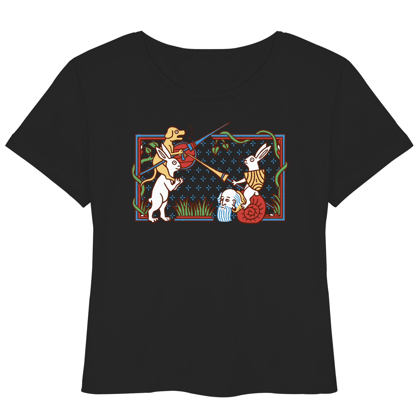 Mittelalter Hase vs Schnecke Duell Damen Lightweight Bio T-Shirt