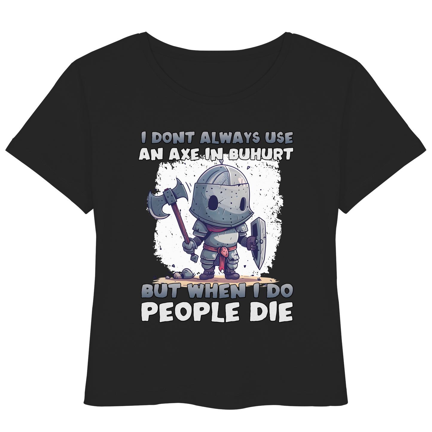 Buhurt Damen Shirt Axe Humor Bio Baumwolle Chibi Lightweight Shirt