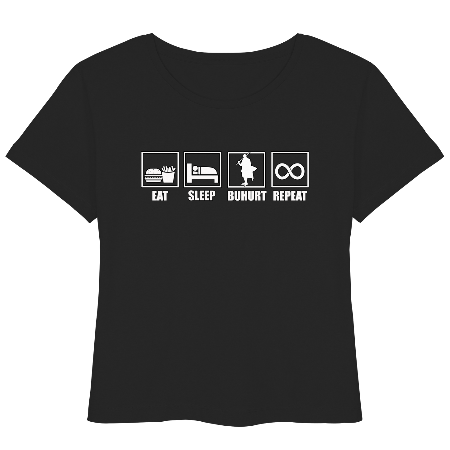 Buhurt And Repeat - Eat Sleep Buhurt Repeat Damen Lightweight T-Shirt