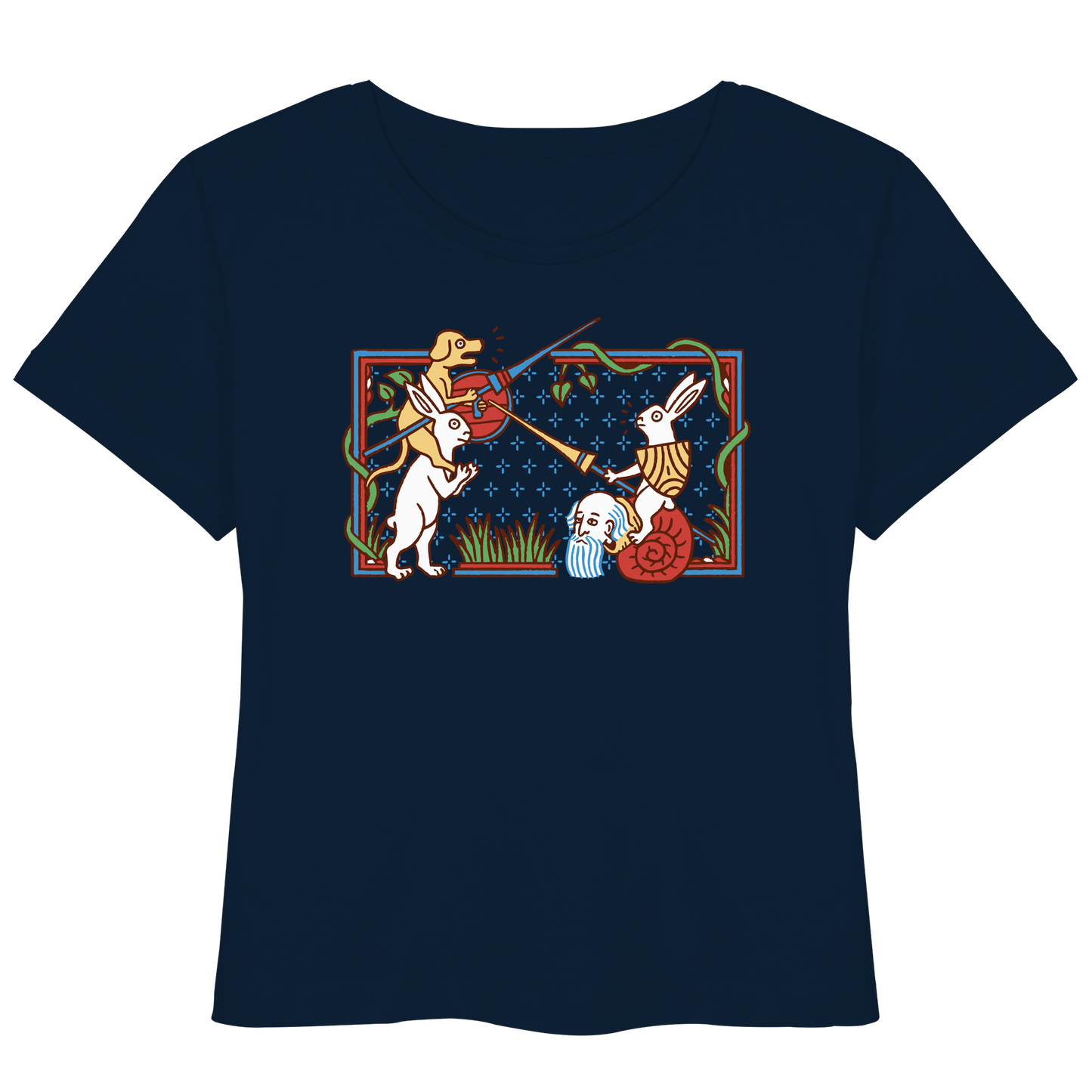 Mittelalter Hase vs Schnecke Duell Damen Lightweight Bio T-Shirt