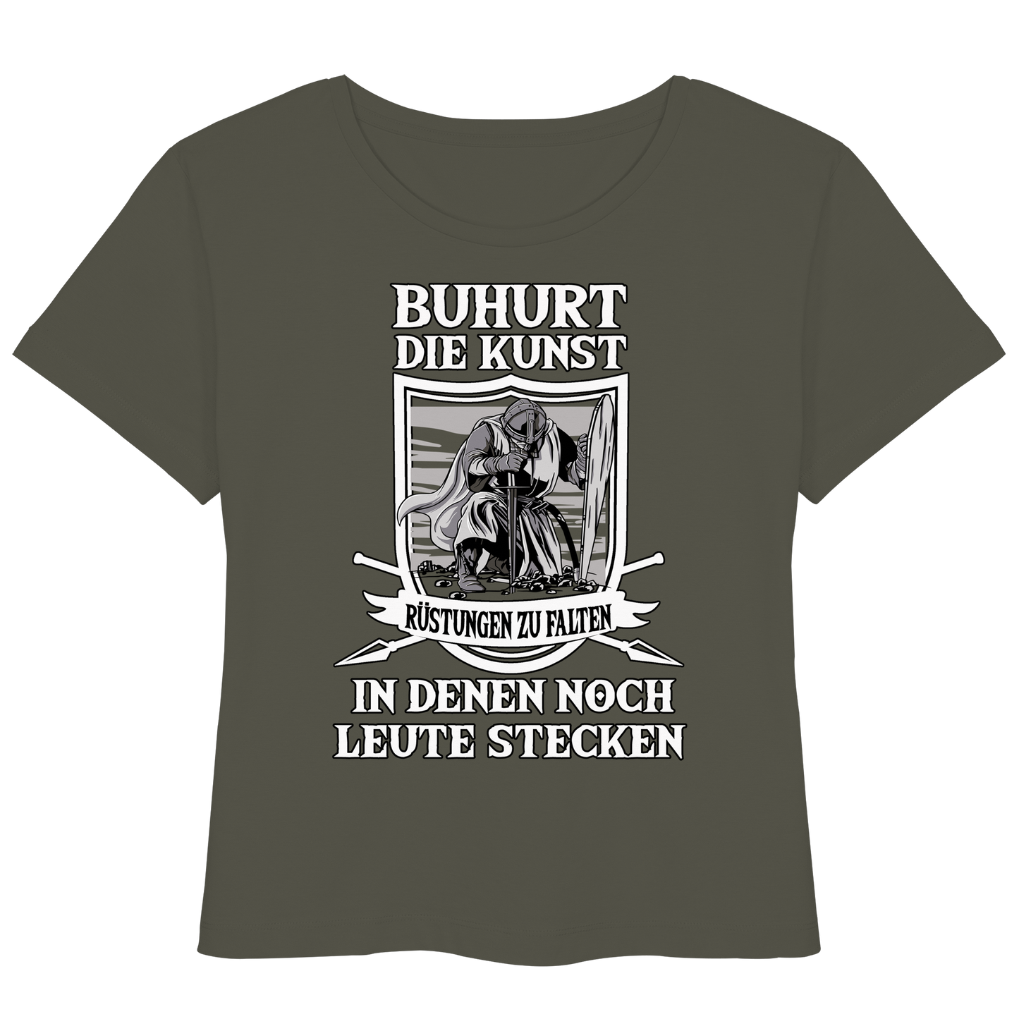 Buhurt Damen T-Shirt Rüstungen Falten Humor Bio Lightweight Shirt