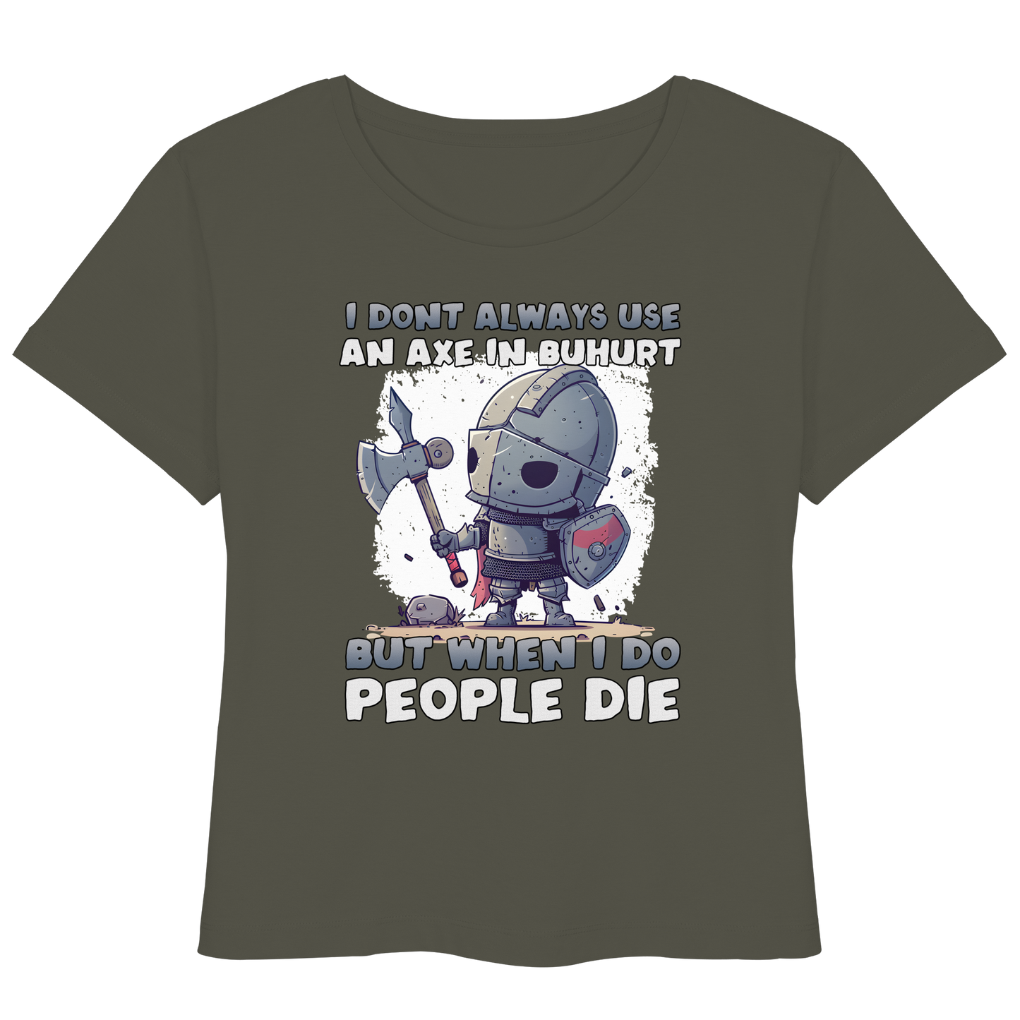 Chibi Knight - Buhurt Damen Lightweight T-Shirt Axe Humor Ritter HEMA