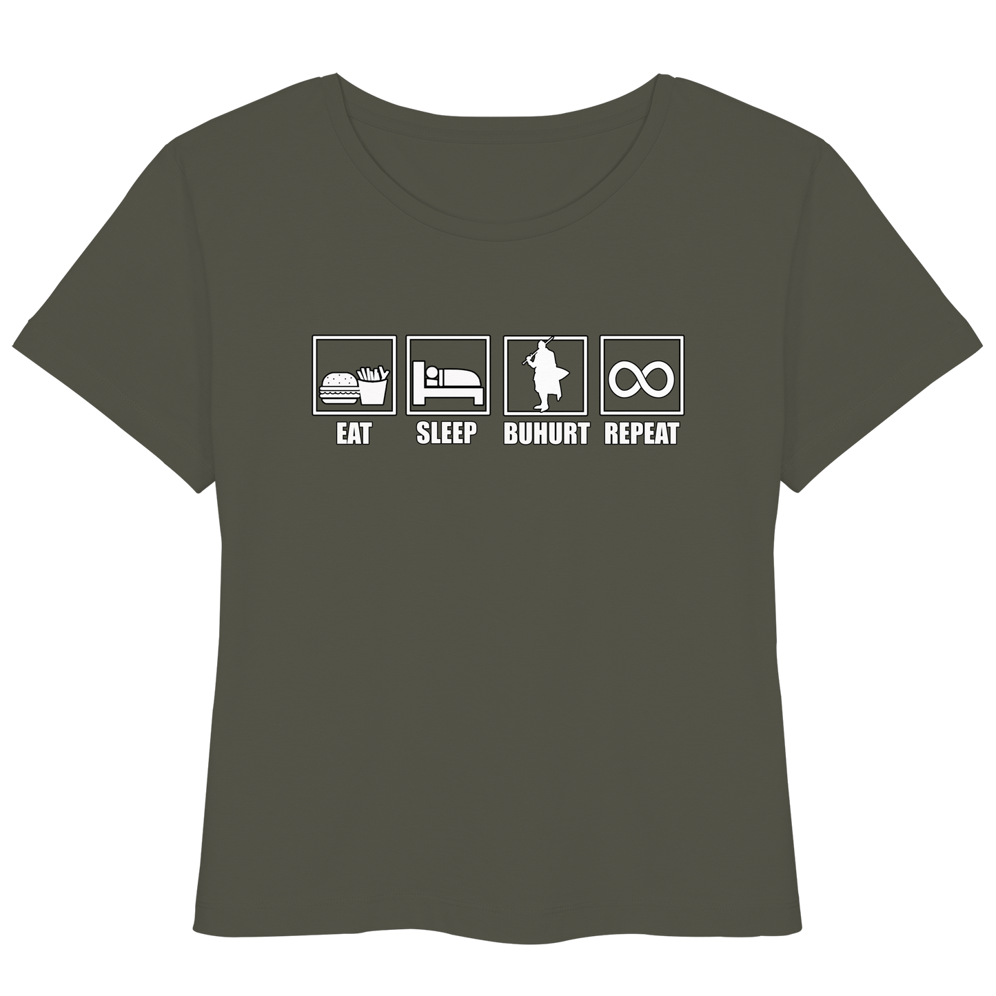 Buhurt And Repeat - Eat Sleep Buhurt Repeat Damen Lightweight T-Shirt