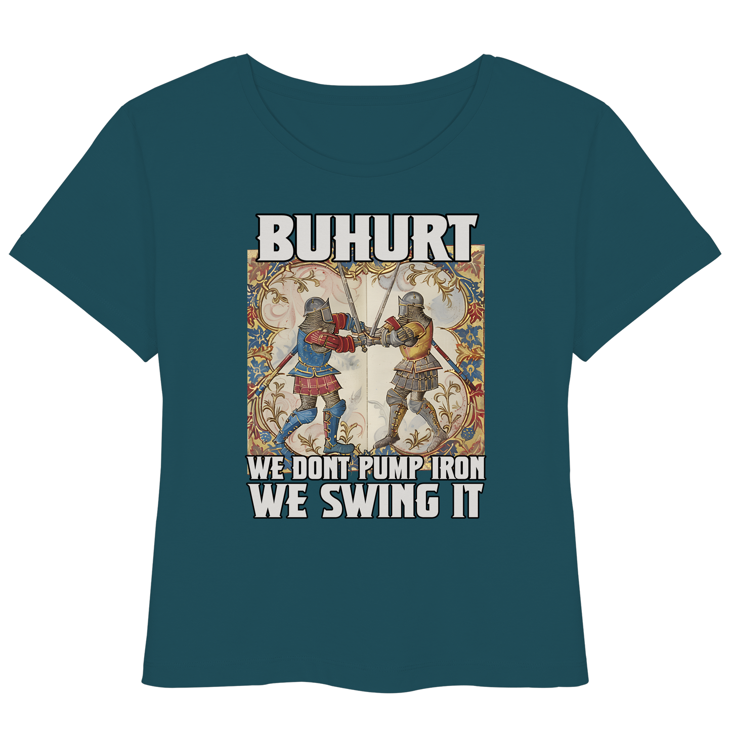 Buhurt Stundenbuch We Swing It Damen T-Shirt - Frauen Bio Lightweight T-Shirt