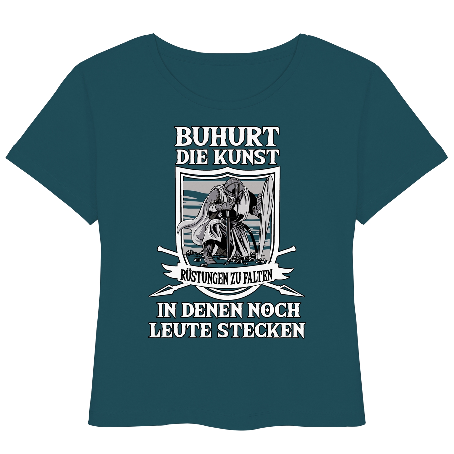 Buhurt Damen T-Shirt Rüstungen Falten Humor Bio Lightweight Shirt