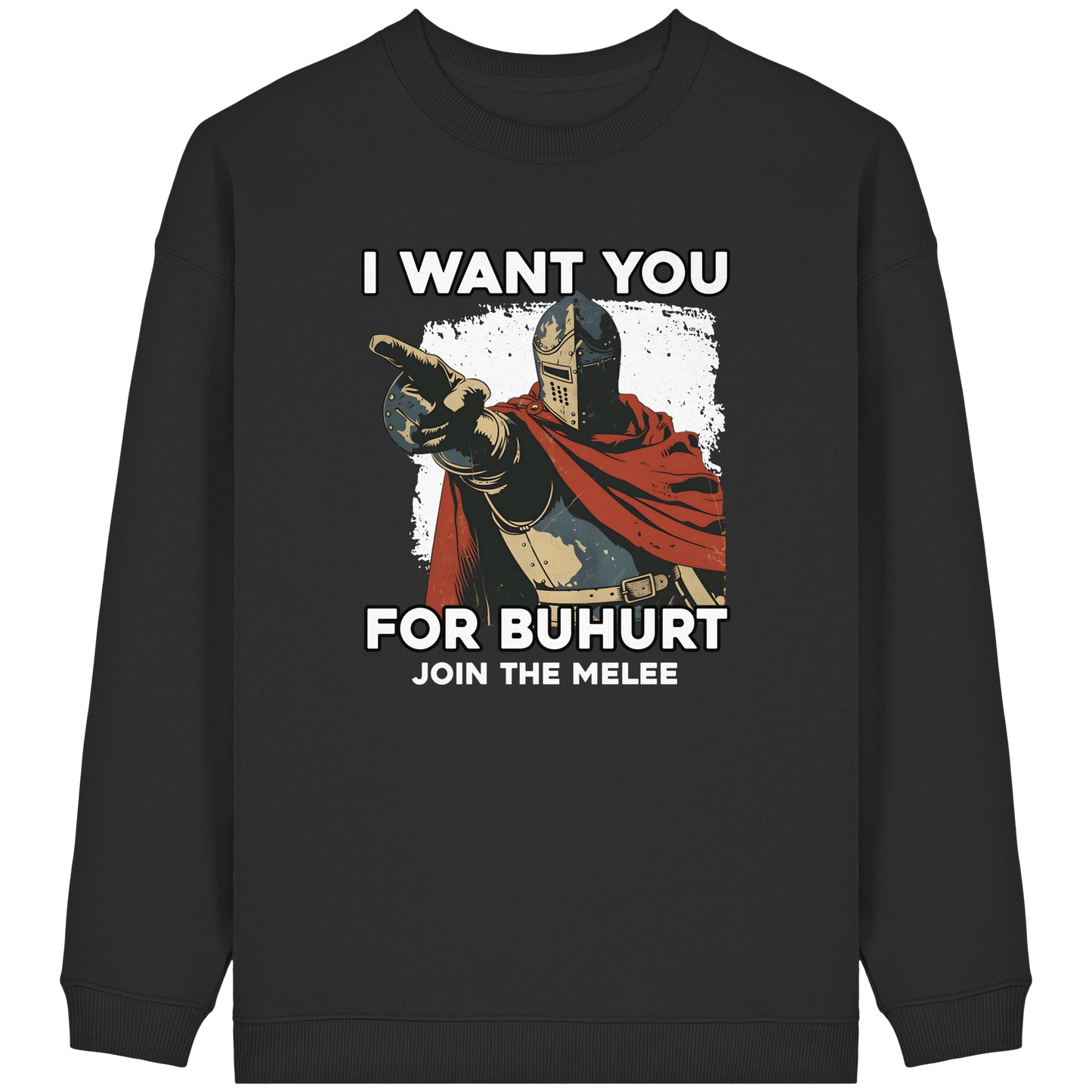 Buhurt Oversized Damen Pullover |„I want you – join the melee“ | Bouhourt Frauen Sweatshirt