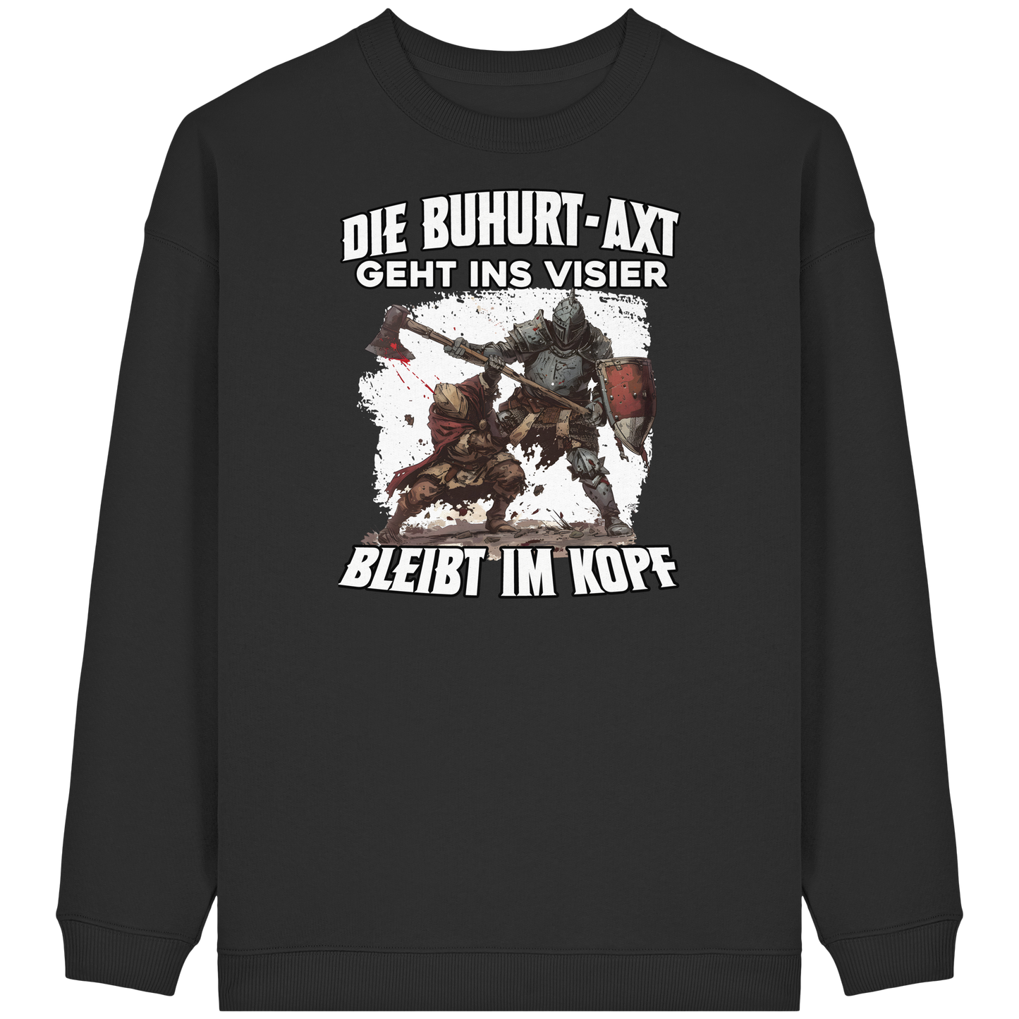 Buhurt Damen Oversized Pullover | Geht Ins Visier Bleibt Im Kopf | Bouhourt Sweatshirt
