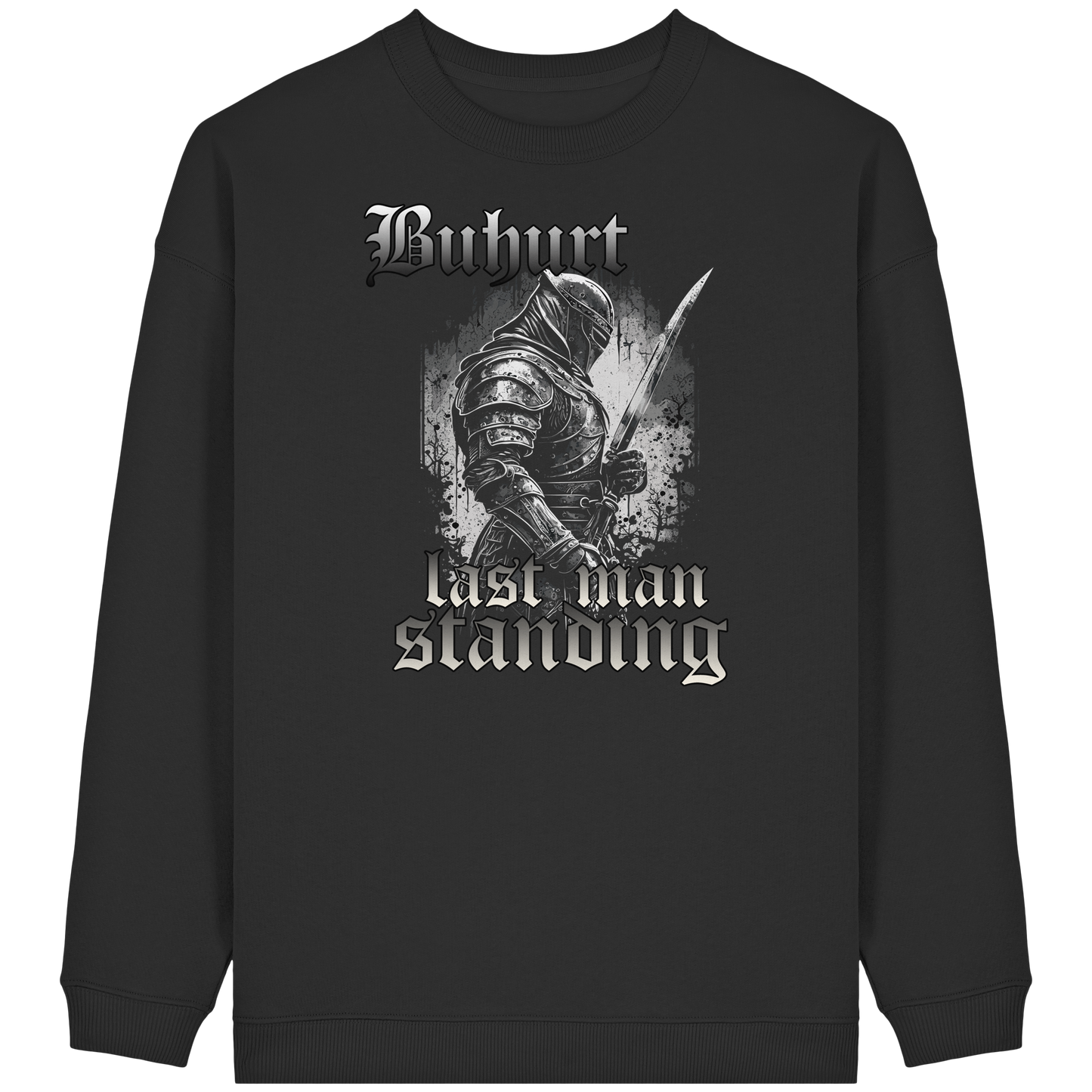 Buhurt Damen Oversized Pullover Last Man Standing - Damen Bio Oversized Sweatshirt
