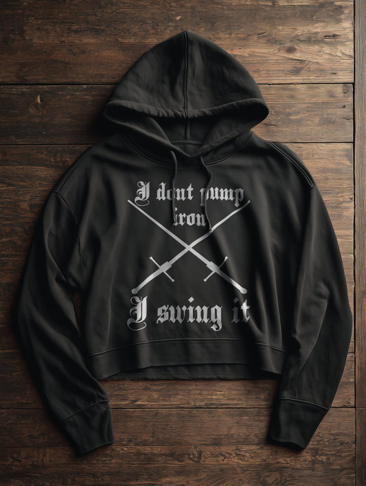 I Dont Pump Iron Buhurt Damen Hoodie | Damen Bio Boxcut Hoodie