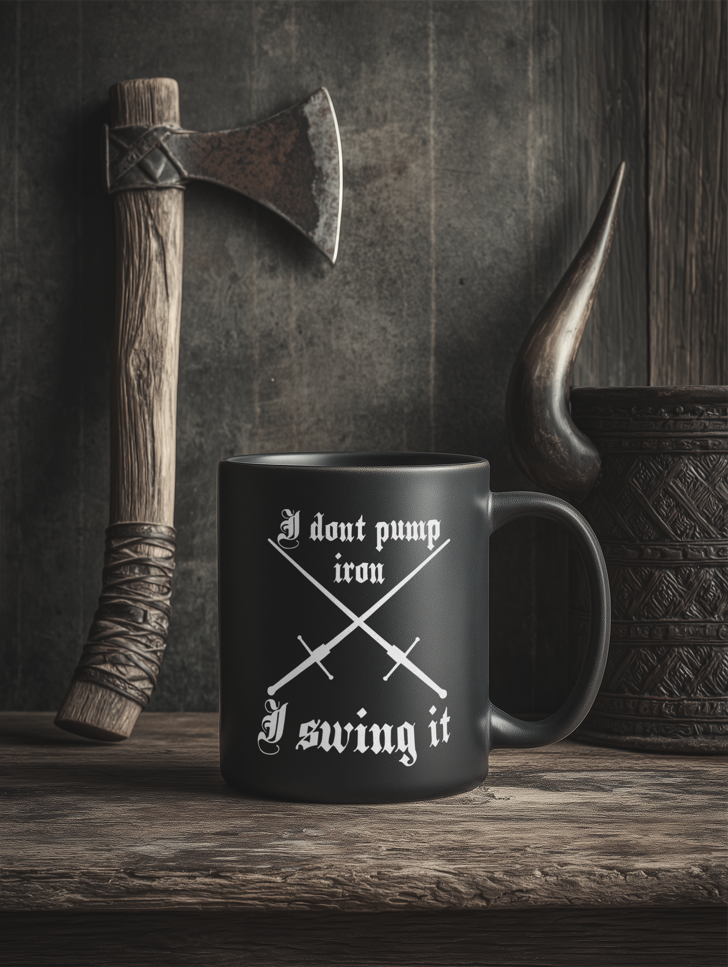 Buhurt Keramik Tasse | HEMA Schwertkampf „I swing it“ | Bouhourt Mug