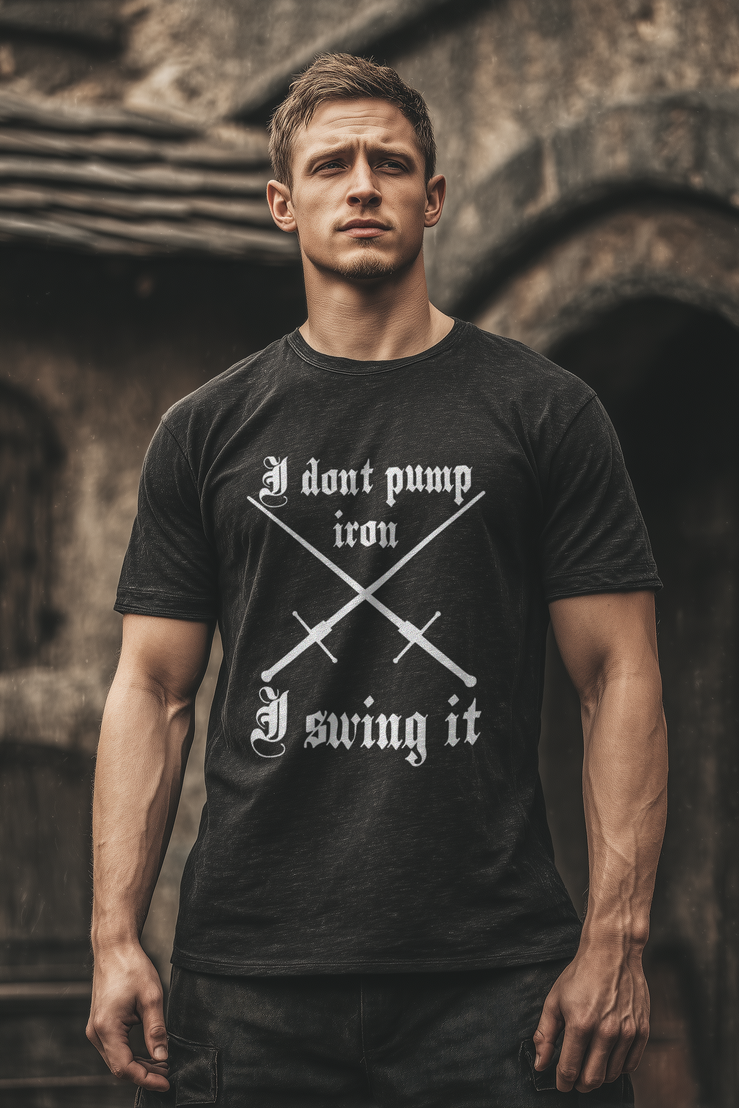 Herren Premium T-Shirt | HEMA Schwertkampf „I swing it“ | Herren Bouhourt Shirt