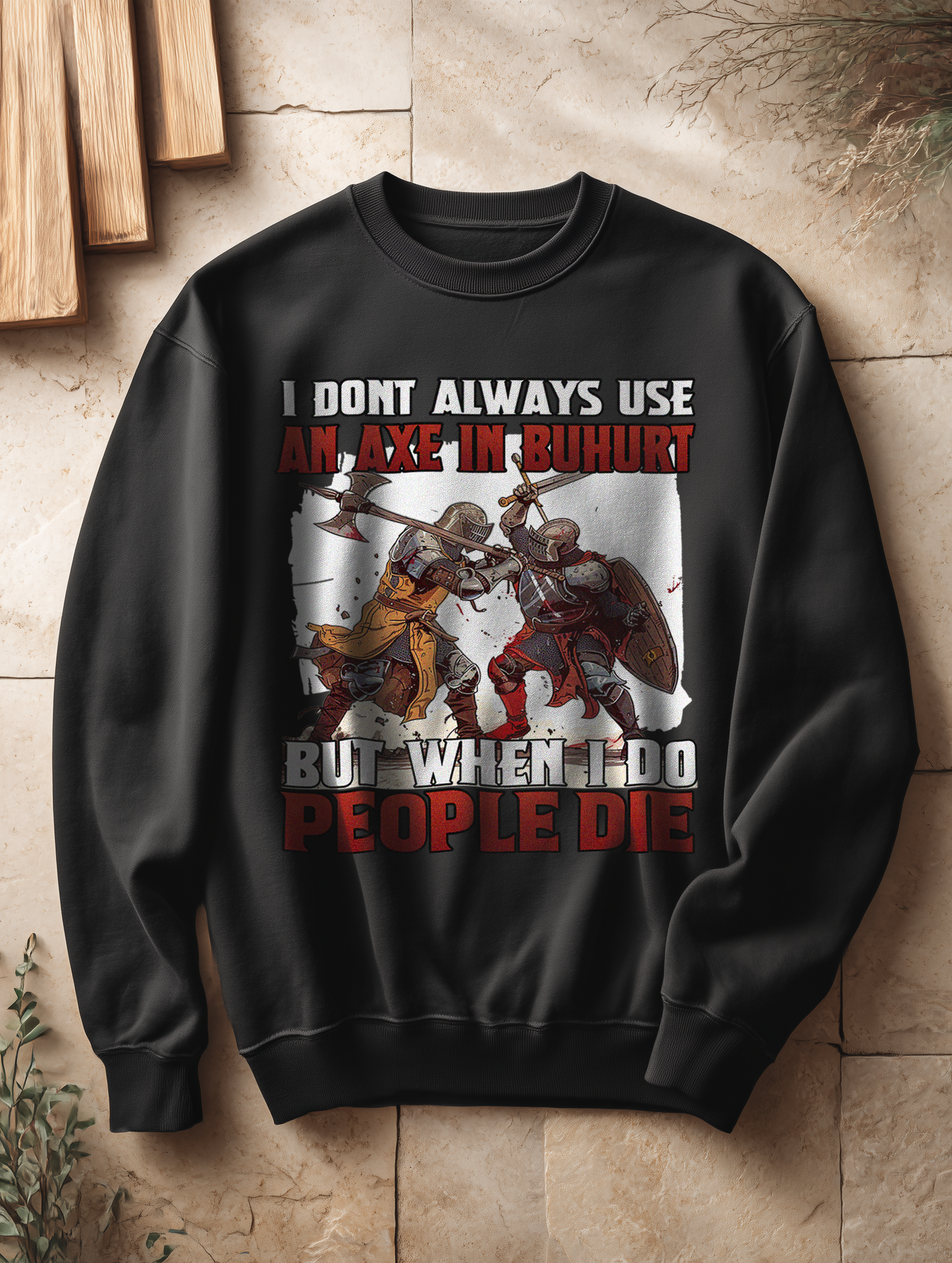 Frauen Bio Oversized Buhurt Sweatshirt - Buhurt „Axe in Buhurt – People Die“
