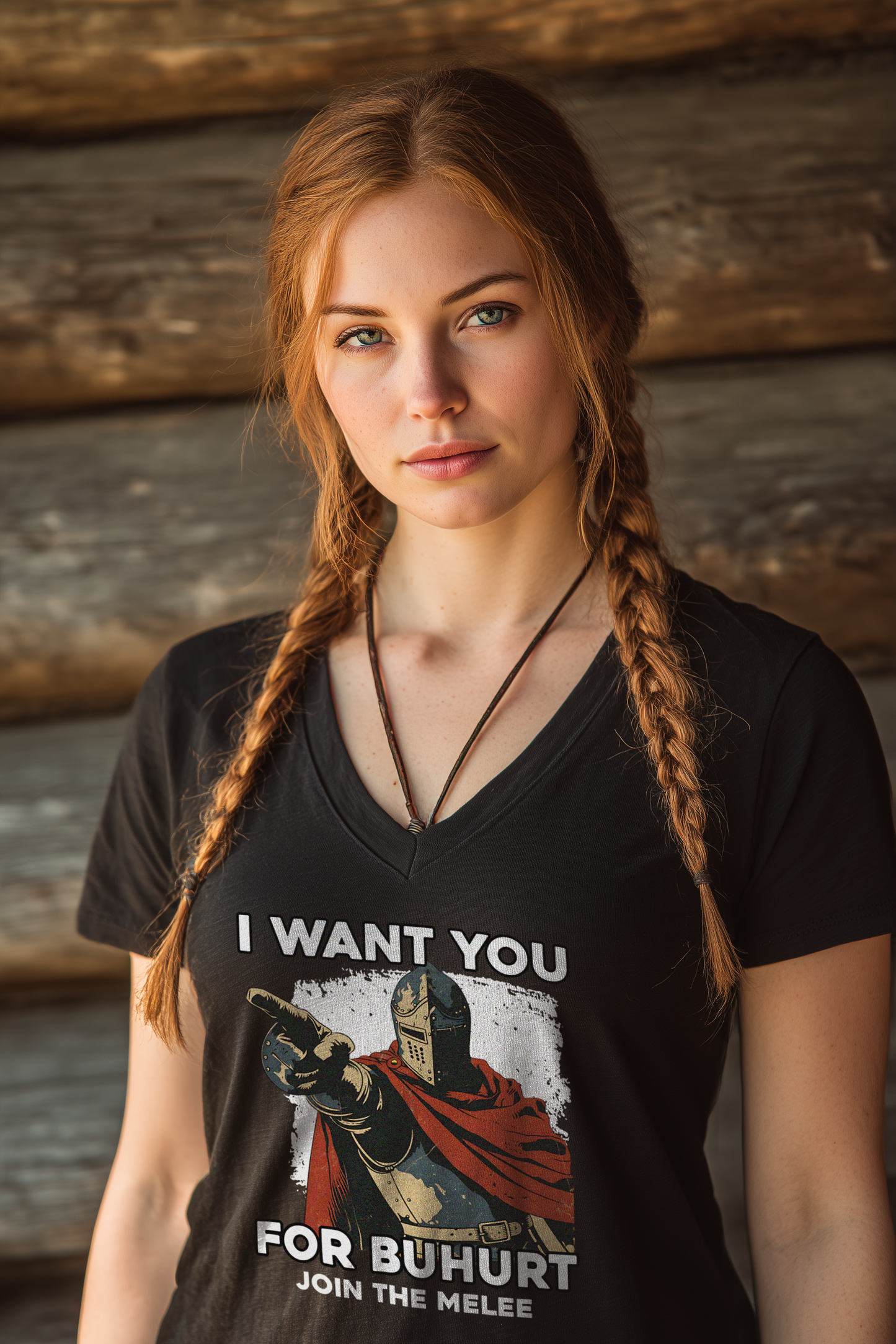 I want you for Buhurt – Join the melee | Damen Bio V-Neck T-Shirt