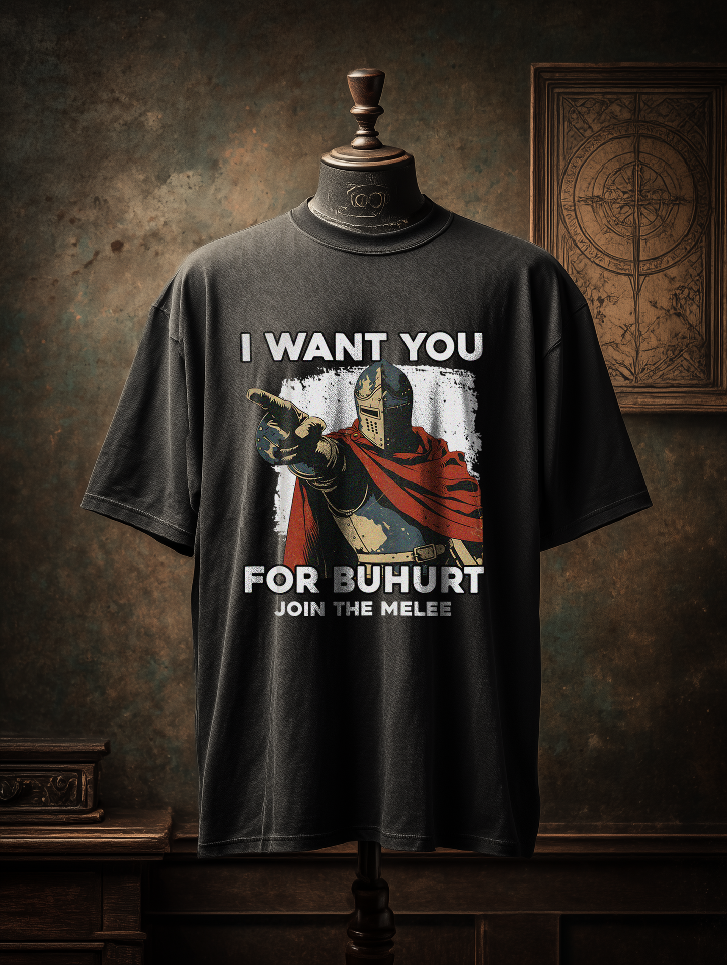 I Want You for Buhurt Shirt 240g Oversize Bio Baumwolle Oversized T-Shirt