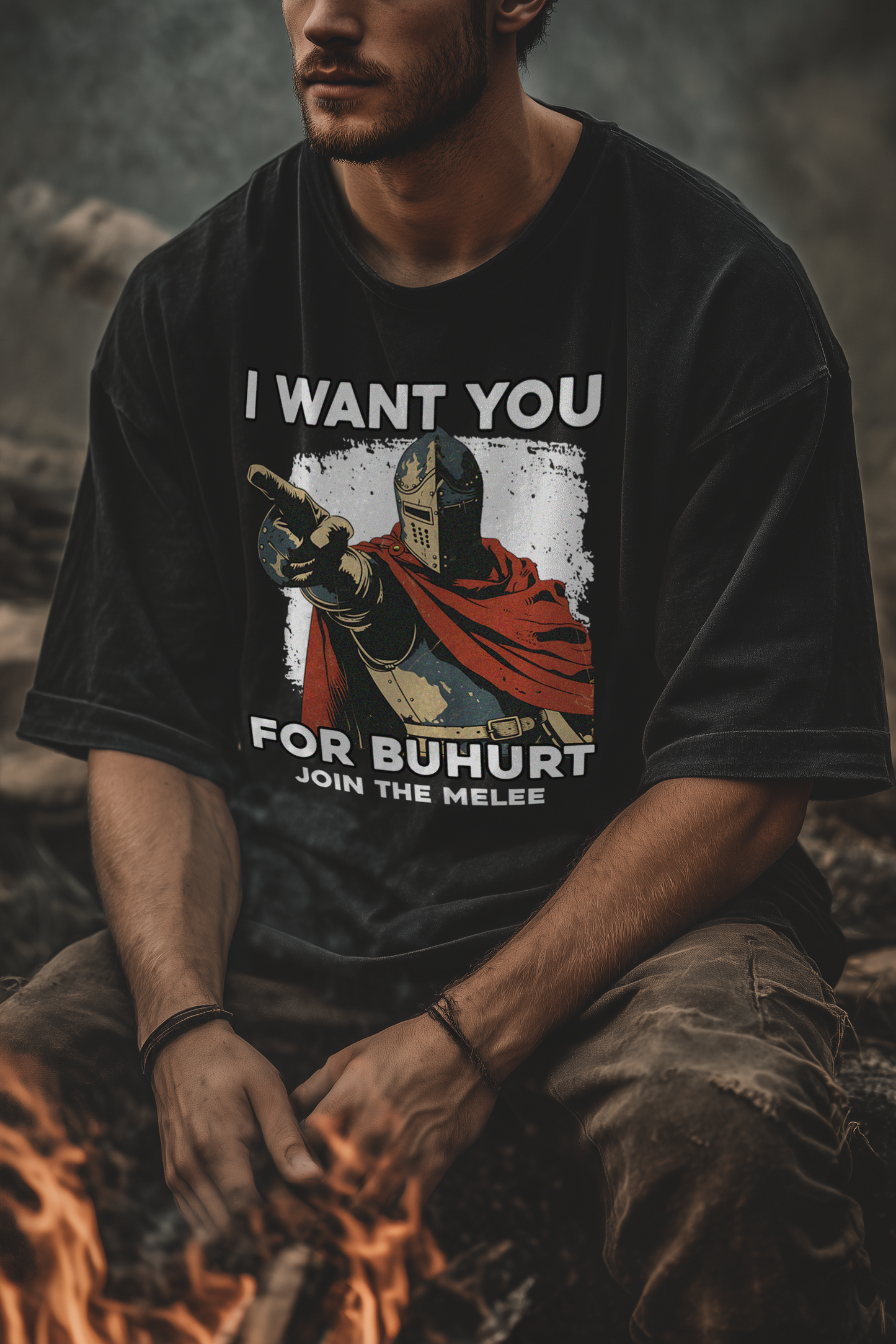 I Want You for Buhurt Shirt 240g Oversize Bio Baumwolle Oversized T-Shirt