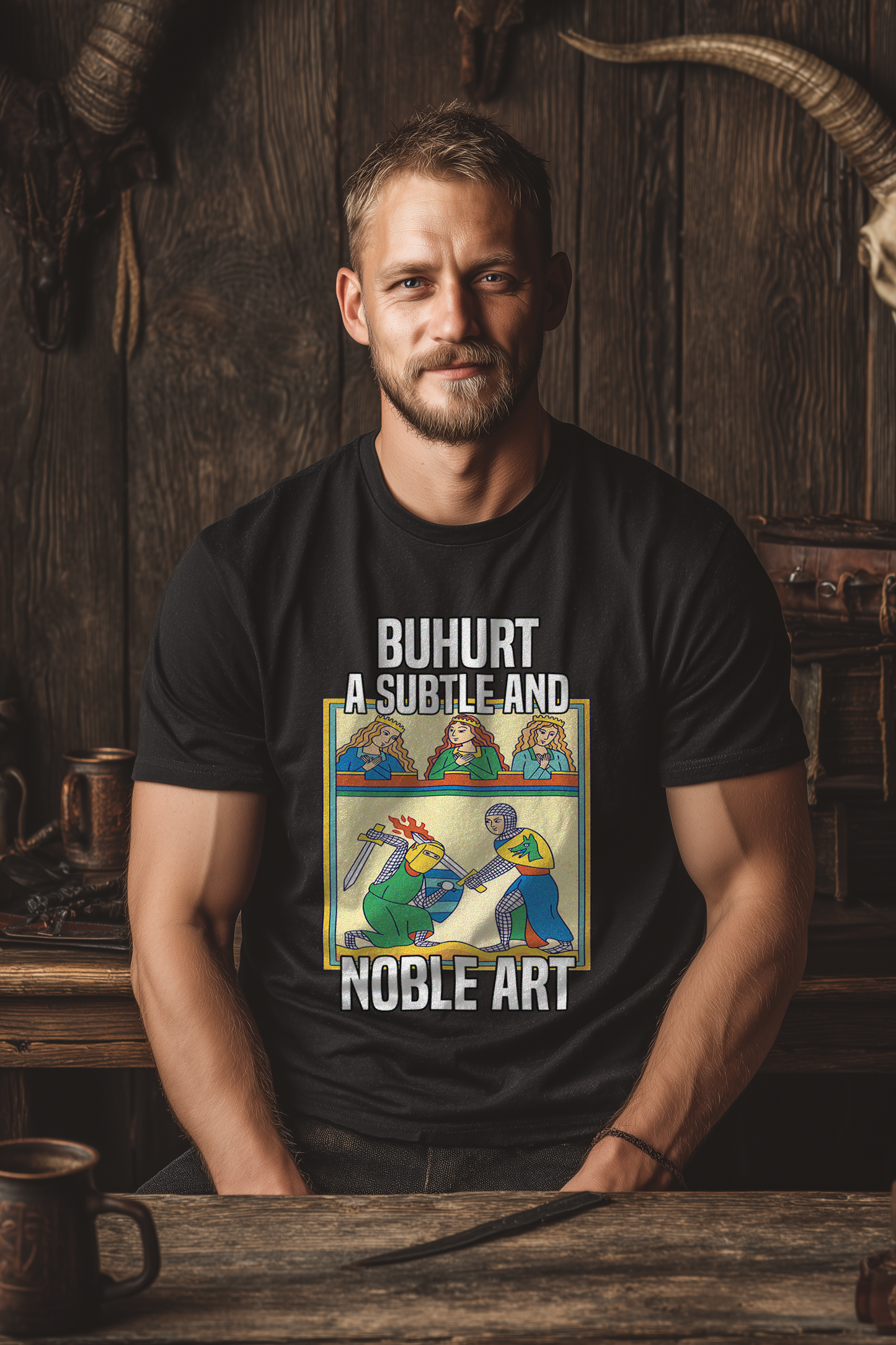 Buhurt Herren Premium T-Shirt - "Die Subtile und Noble Kunst" Bouhourt Shirt