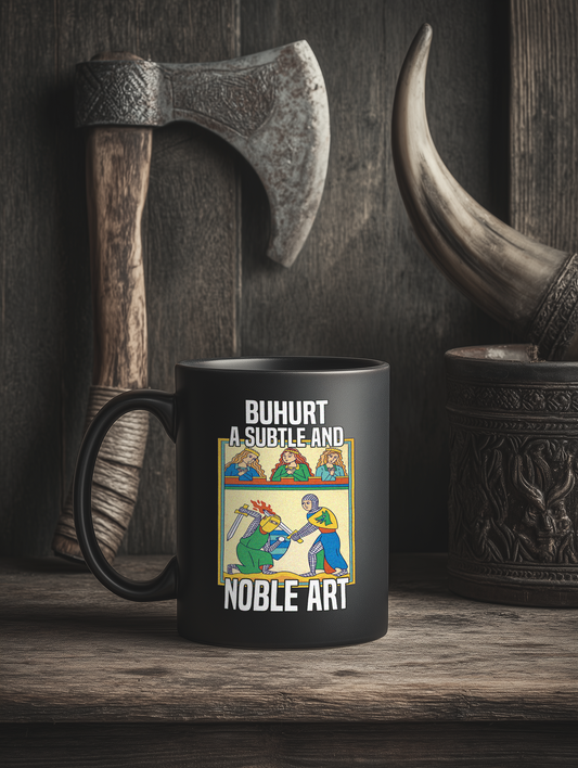 Buhurt Keramik Tasse Schwarz- Die Subtile Und Noble Kunst