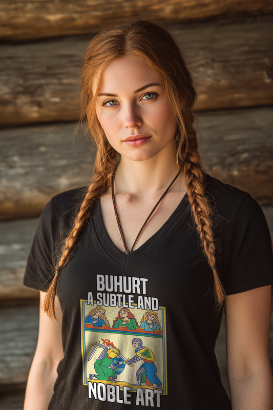 Buhurt – Noble Art Probleme zu lösen | Damen Bio V-Neck T-Shirt