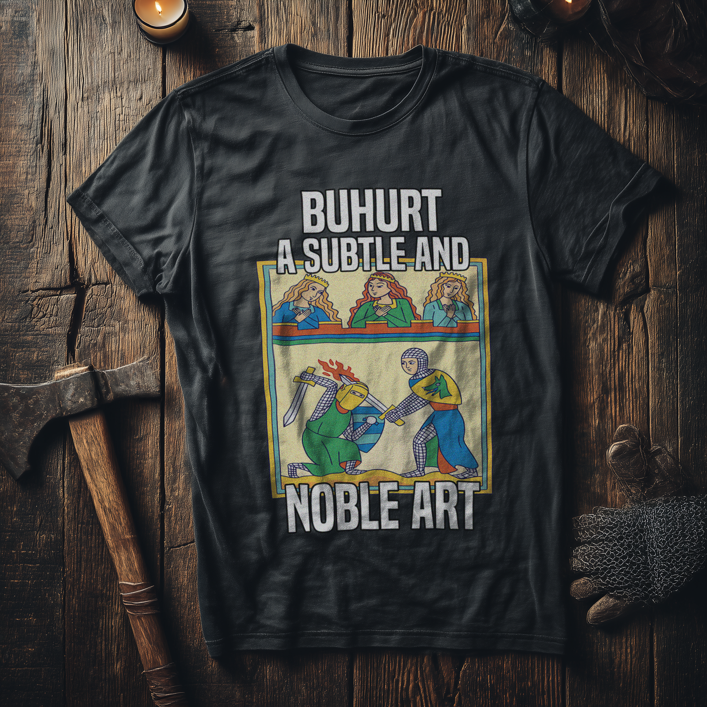 Buhurt Herren Premium T-Shirt - "Die Subtile und Noble Kunst" Bouhourt Shirt