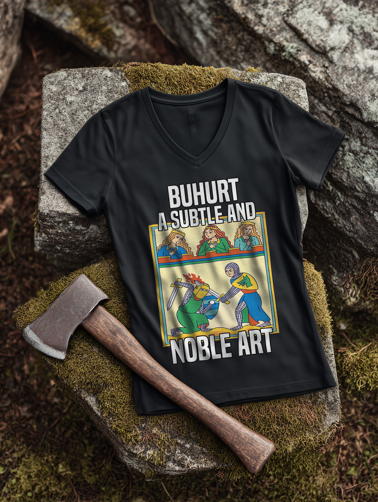 Buhurt – Noble Art Probleme zu lösen | Damen Bio V-Neck T-Shirt