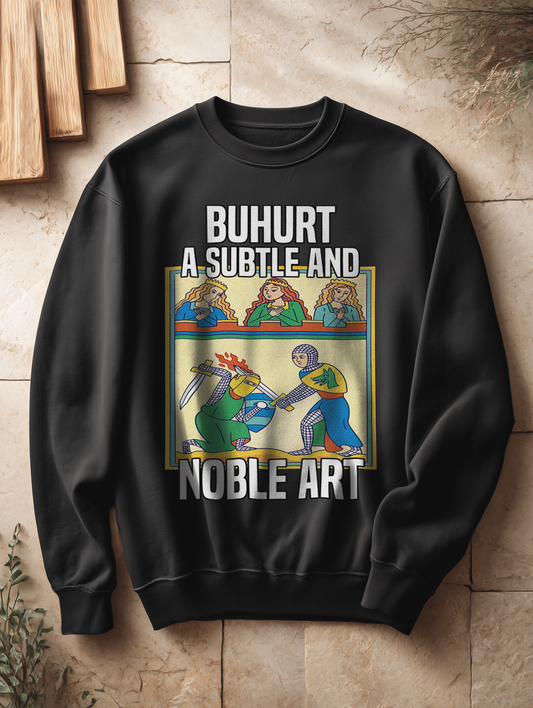 Damen Bio Oversized Sweatshirt- Buhurt "Eine Subtile Und Noble Kunst" Frauen Pullover