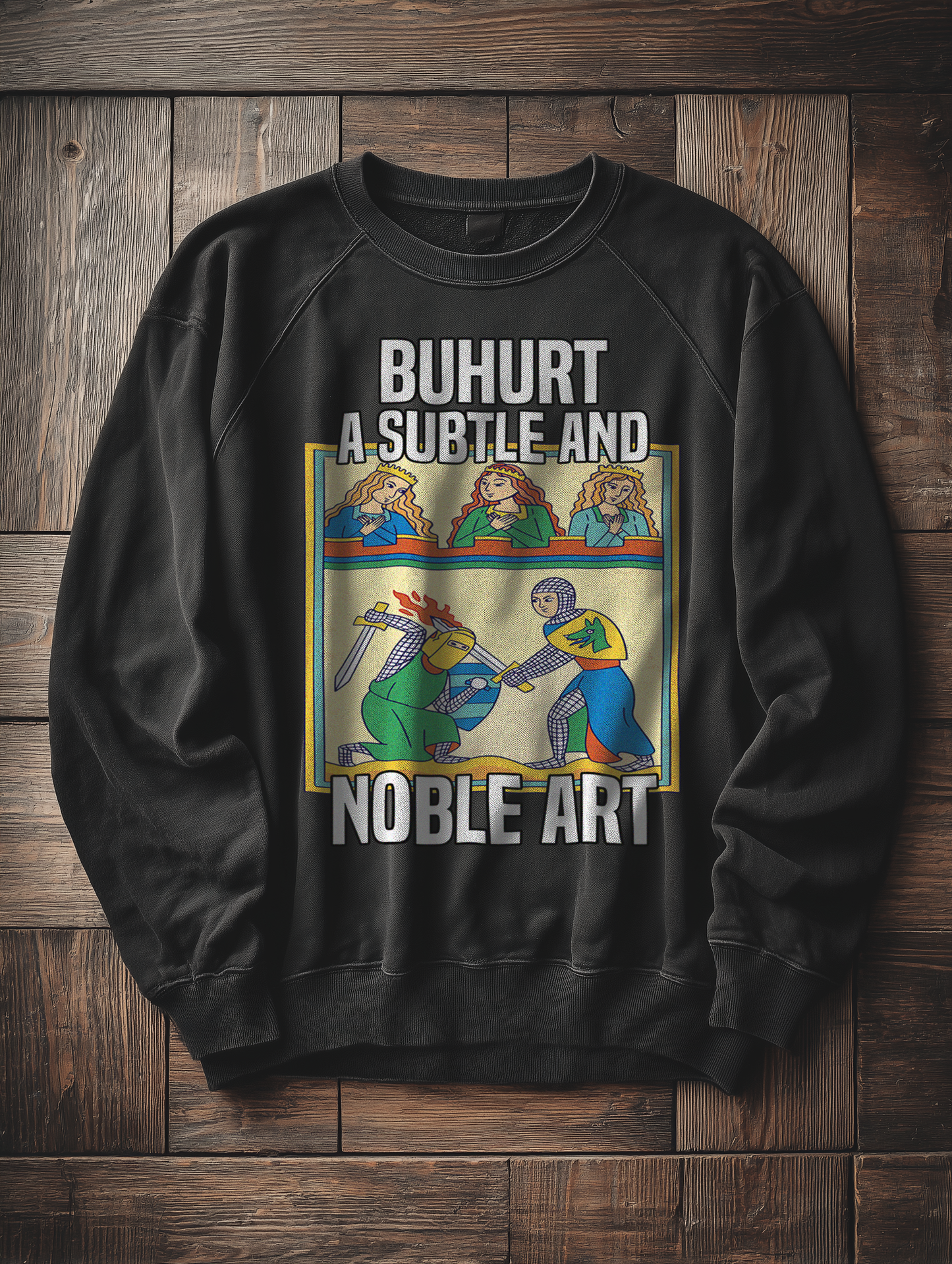 Damen Bio Oversized Sweatshirt- Buhurt "Eine Subtile Und Noble Kunst" Frauen Pullover
