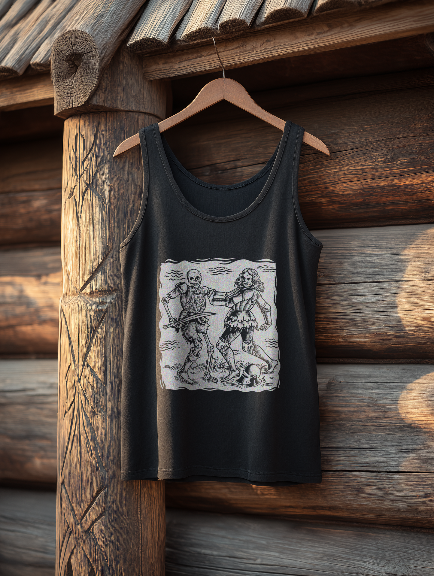 Totentanz Ritter Damen Tank Top Frauen Bio Tank-Top