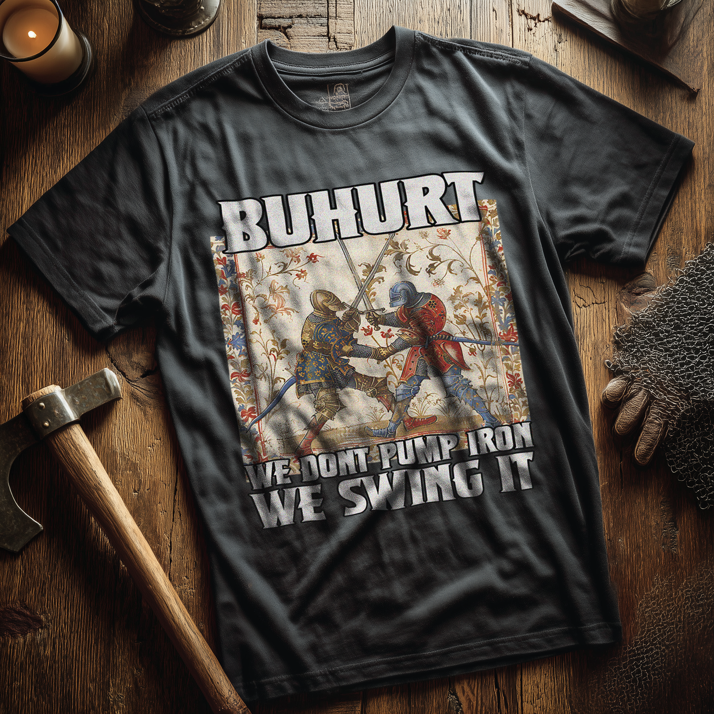Buhurt Herren Premium T-Shirt  | Stundenbuch " We Swing It" | Bouhourt Männer Shirt