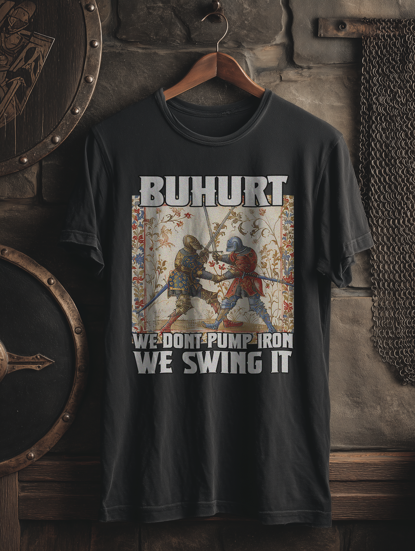 Buhurt Herren Premium T-Shirt  | Stundenbuch " We Swing It" | Bouhourt Männer Shirt
