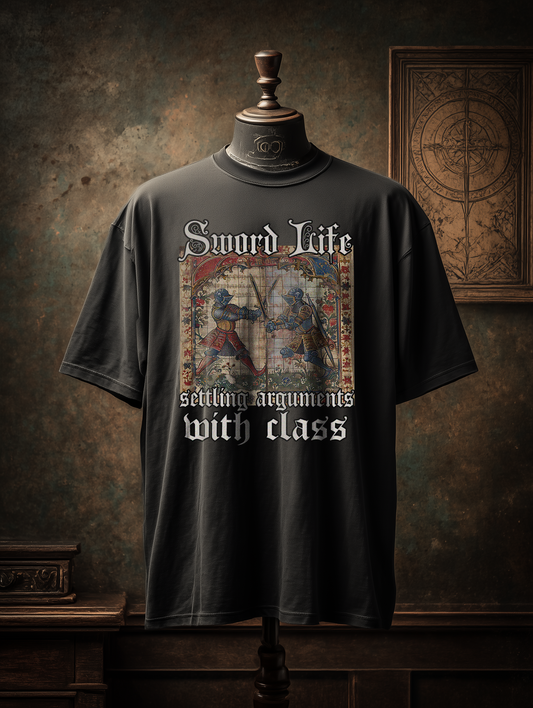 Sword Life Shirt Oversize 240g Mittelalter Buhurt Bio Baumwolle T-Shirt