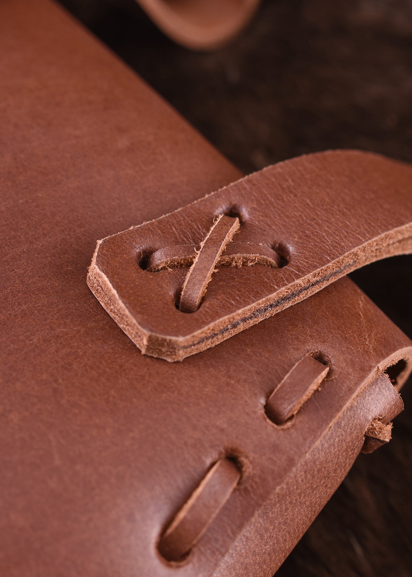 Mittelalter Gürteltasche aus Leder – Wendbare Ledertasche Hellbraun